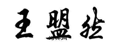 胡问遂王盟然行书个性签名怎么写