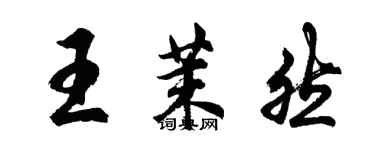 胡问遂王茉然行书个性签名怎么写
