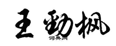 胡问遂王劲枫行书个性签名怎么写