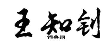 胡问遂王知钊行书个性签名怎么写