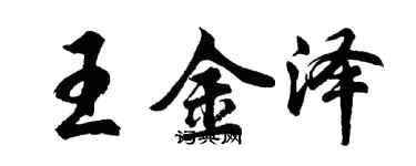 胡问遂王金泽行书个性签名怎么写