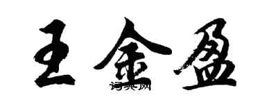 胡问遂王金盈行书个性签名怎么写