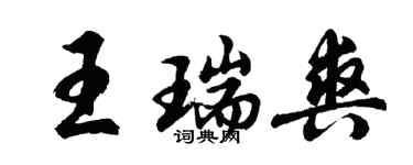 胡问遂王瑞爽行书个性签名怎么写