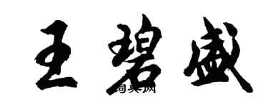 胡问遂王碧盛行书个性签名怎么写
