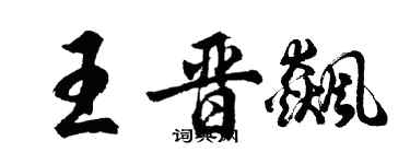 胡问遂王晋飙行书个性签名怎么写