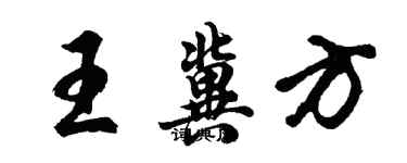胡问遂王冀方行书个性签名怎么写