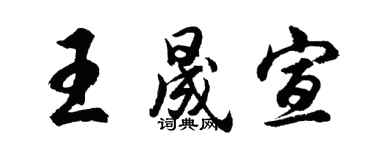 胡问遂王晟宣行书个性签名怎么写