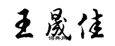 胡问遂王晟佳行书个性签名怎么写