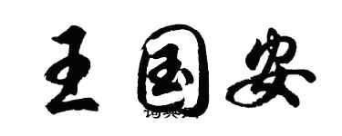 胡问遂王国安行书个性签名怎么写
