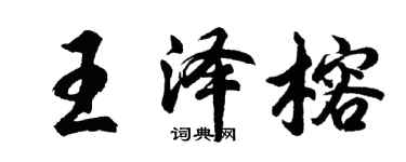 胡问遂王泽榕行书个性签名怎么写