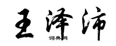胡问遂王泽沛行书个性签名怎么写