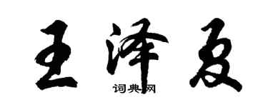 胡问遂王泽夏行书个性签名怎么写