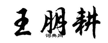 胡问遂王朋耕行书个性签名怎么写
