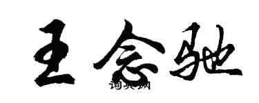 胡问遂王念驰行书个性签名怎么写