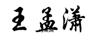 胡问遂王孟潇行书个性签名怎么写