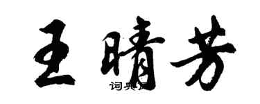 胡问遂王晴芳行书个性签名怎么写