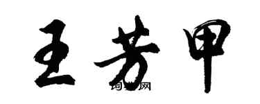 胡问遂王芳甲行书个性签名怎么写