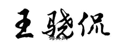 胡问遂王骁侃行书个性签名怎么写