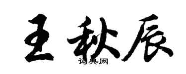 胡问遂王秋辰行书个性签名怎么写