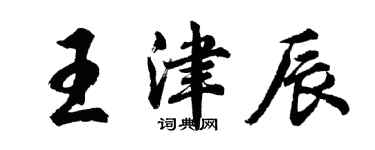 胡问遂王津辰行书个性签名怎么写