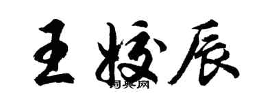 胡问遂王姣辰行书个性签名怎么写