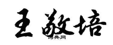 胡问遂王敬培行书个性签名怎么写
