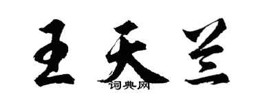 胡问遂王天兰行书个性签名怎么写