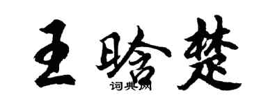 胡问遂王晗楚行书个性签名怎么写