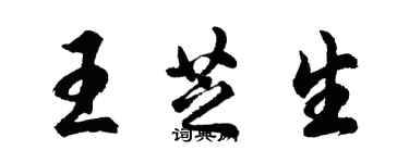 胡问遂王芝生行书个性签名怎么写