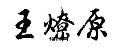 胡问遂王燎原行书个性签名怎么写