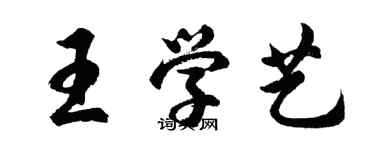 胡问遂王学艺行书个性签名怎么写