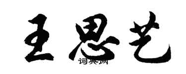 胡问遂王思艺行书个性签名怎么写