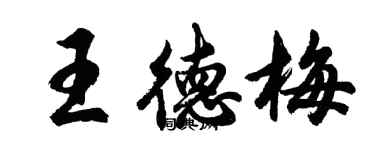 胡问遂王德梅行书个性签名怎么写