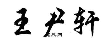 胡问遂王尹轩行书个性签名怎么写