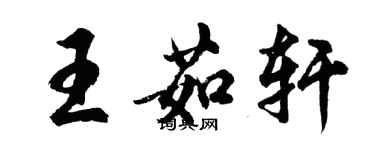 胡问遂王茹轩行书个性签名怎么写