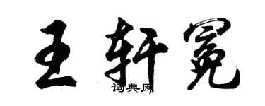 胡问遂王轩冕行书个性签名怎么写