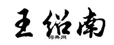 胡问遂王绍南行书个性签名怎么写