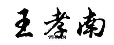 胡问遂王孝南行书个性签名怎么写