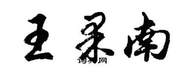 胡问遂王果南行书个性签名怎么写
