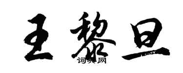 胡问遂王黎旦行书个性签名怎么写