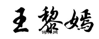 胡问遂王黎嫣行书个性签名怎么写