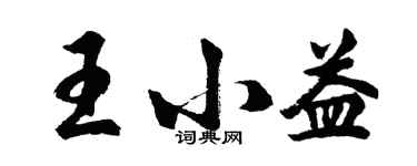 胡问遂王小益行书个性签名怎么写