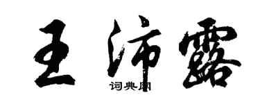 胡问遂王沛露行书个性签名怎么写
