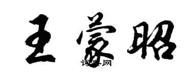 胡问遂王蒙昭行书个性签名怎么写