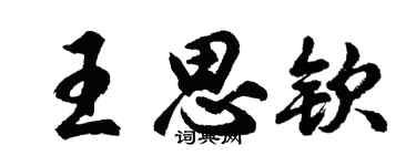 胡问遂王思钦行书个性签名怎么写