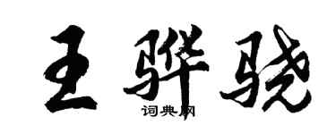 胡问遂王骅骁行书个性签名怎么写