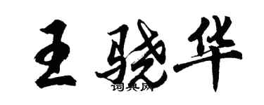胡问遂王骁华行书个性签名怎么写