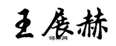 胡问遂王展赫行书个性签名怎么写