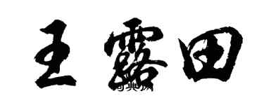 胡问遂王露田行书个性签名怎么写