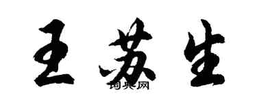 胡问遂王苏生行书个性签名怎么写